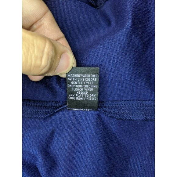 Investments Navy Blue Shirt Blouse Top Size M 3/4 Sleeve Womens - Picture 5 of 5